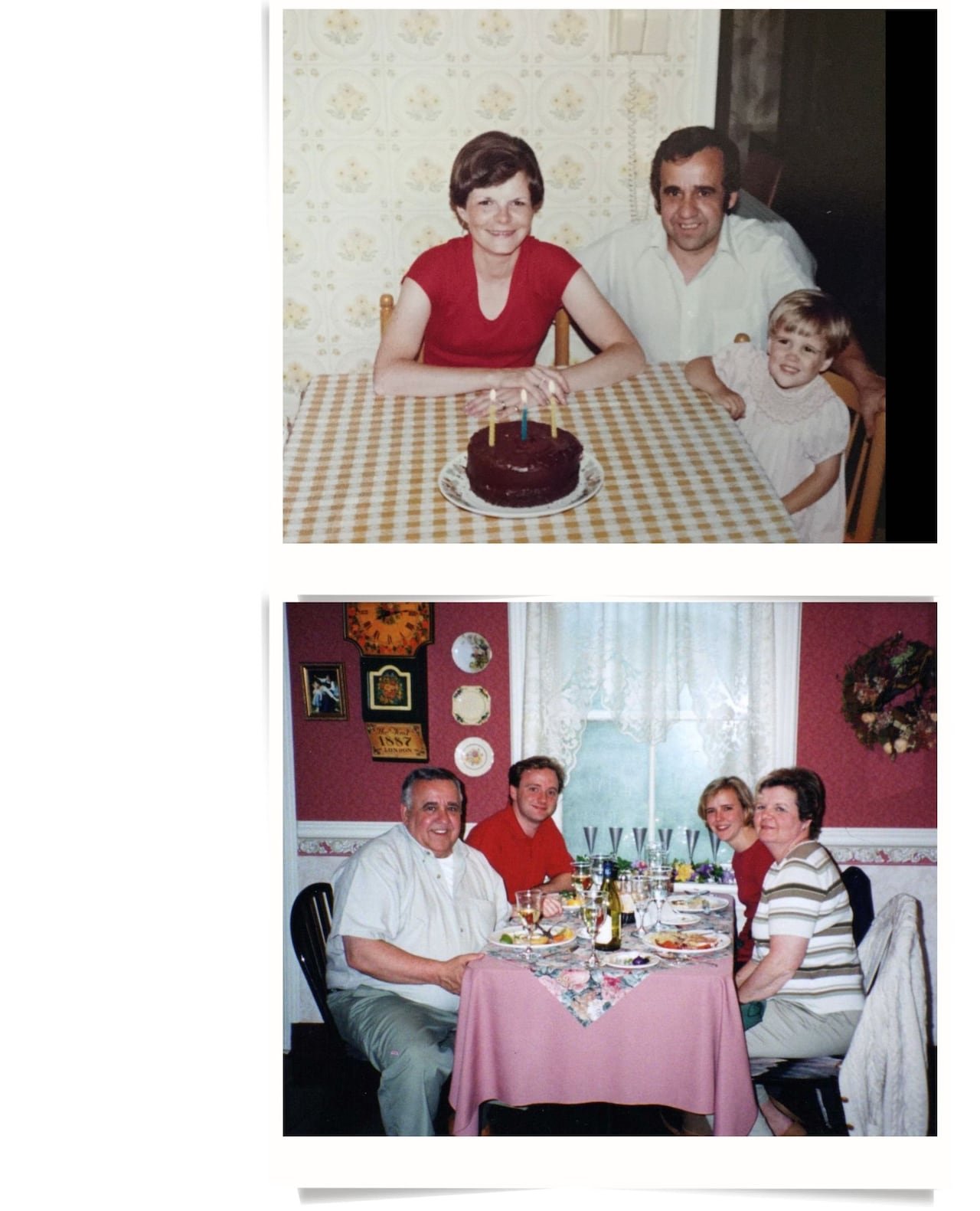 default-184 Three family pictures from Nicole Robichaud that show her family's celebrations over the years.